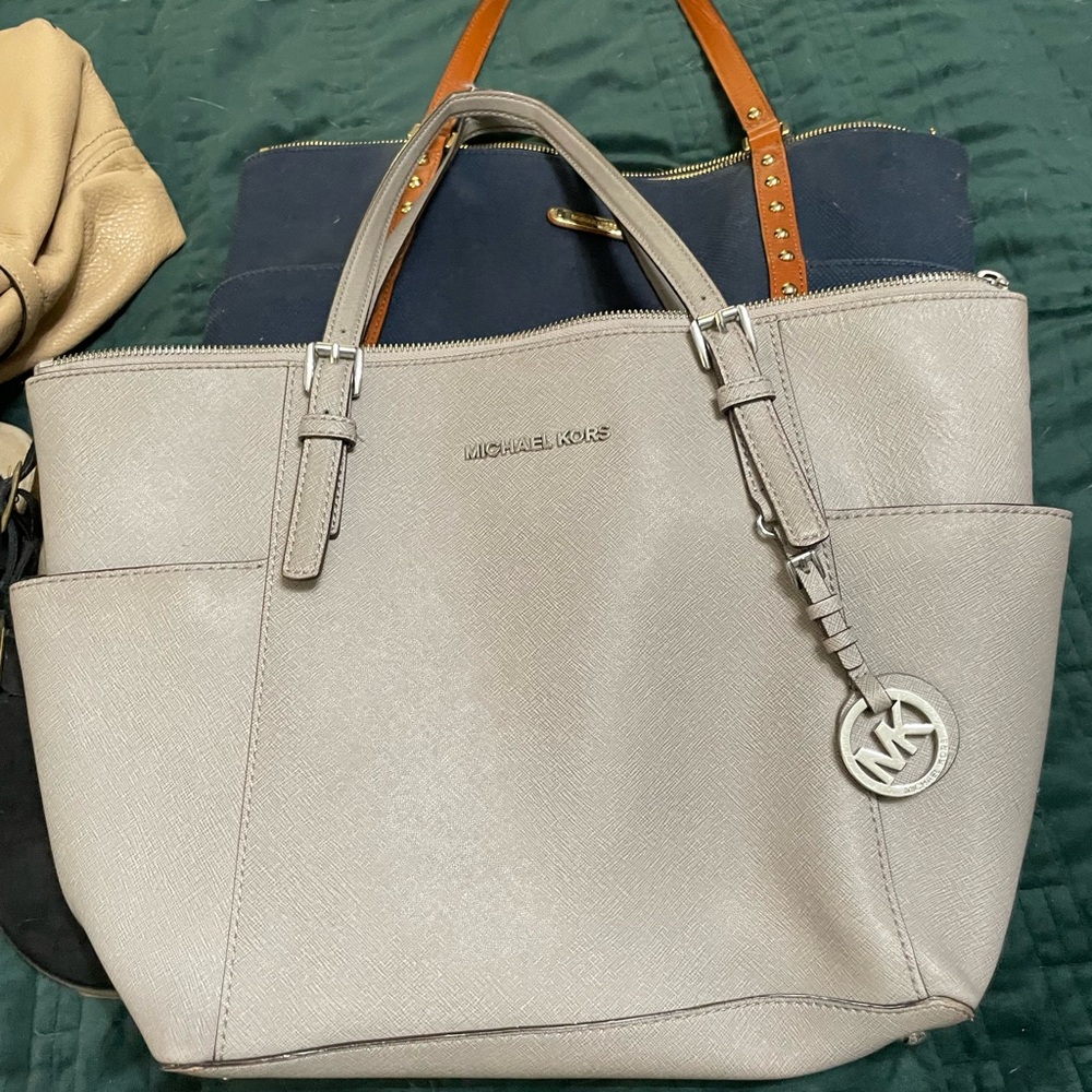 Michael Kors Light Gray Tote